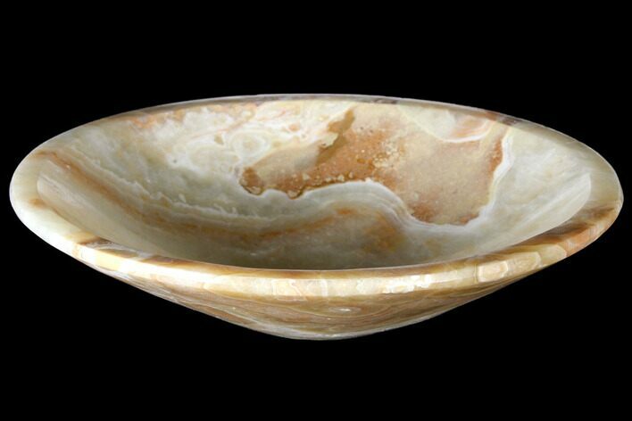 Decorative, Carved Brown Calcite Bowl - Morocco #119348
